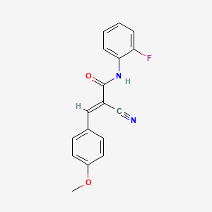 molecular formula C17H13FN2O2 B2619950 (2E)-2-CYANO-N-(2-FLUOROPHENYL)-3-(4-METHOXYPHENYL)PROP-2-ENAMIDE CAS No. 313234-39-8