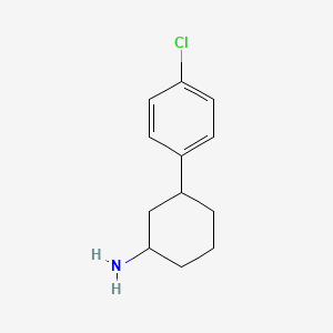 molecular formula C12H16ClN B2619984 3-(4-Chlorophenyl)cyclohexan-1-amine CAS No. 1340140-98-8