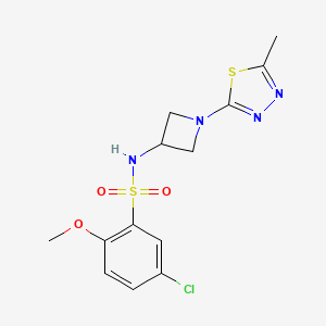 5-Chloro-2-methoxy-N-[1-(5-methyl-1,3,4-thiadiazol-2-yl)azetidin-3-yl]benzenesulfonamide