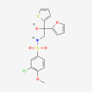 3-chloro-N-(2-(furan-2-yl)-2-hydroxy-2-(thiophen-2-yl)ethyl)-4-methoxybenzenesulfonamide