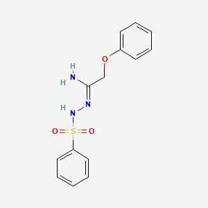 N'-(2-phenoxyethanimidoyl)benzenesulfonohydrazide