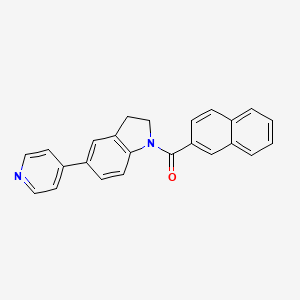 Naphthalen-2-yl(5-(pyridin-4-yl)indolin-1-yl)methanone