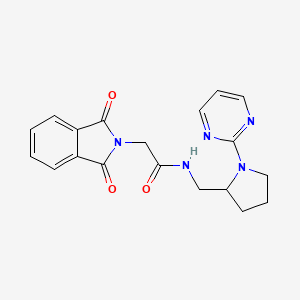 2-(1,3-dioxo-2,3-dihydro-1H-isoindol-2-yl)-N-{[1-(pyrimidin-2-yl)pyrrolidin-2-yl]methyl}acetamide