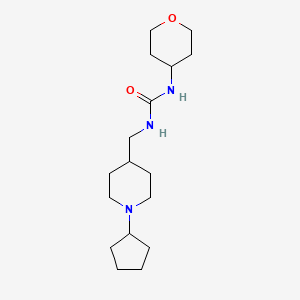 1-((1-cyclopentylpiperidin-4-yl)methyl)-3-(tetrahydro-2H-pyran-4-yl)urea