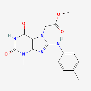 Methyl 2-{3-methyl-8-[(4-methylphenyl)amino]-2,6-dioxo-1,3,7-trihydropurin-7-y l}acetate