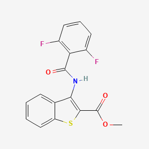 molecular formula C17H11F2NO3S B2620041 methyl 3-(2,6-difluorobenzamido)-1-benzothiophene-2-carboxylate CAS No. 441290-56-8