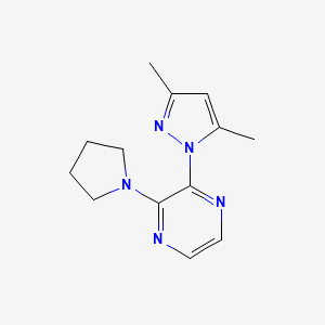 2-(3,5-dimethyl-1H-pyrazol-1-yl)-3-(pyrrolidin-1-yl)pyrazine