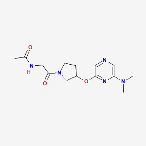 N-(2-(3-((6-(dimethylamino)pyrazin-2-yl)oxy)pyrrolidin-1-yl)-2-oxoethyl)acetamide