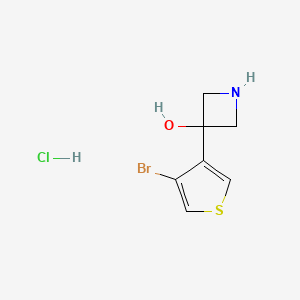 3-(4-Bromothiophen-3-yl)azetidin-3-ol;hydrochloride
