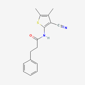 N-(3-cyano-4,5-dimethylthiophen-2-yl)-3-phenylpropanamide