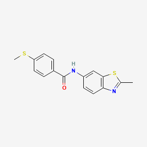 N-(2-methylbenzo[d]thiazol-6-yl)-4-(methylthio)benzamide