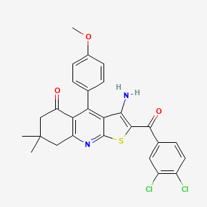 3-Amino-2-(3,4-dichlorobenzoyl)-4-(4-methoxyphenyl)-7,7-dimethyl-6,8-dihydrothieno[2,3-b]quinolin-5-one