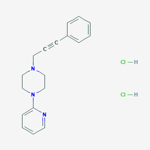 molecular formula C18H21Cl2N3 B2620107 1-(3-Phenyl-2-propynyl)-4-(2-pyridinyl)piperazine dihydrochloride CAS No. 1049767-54-5