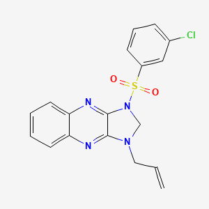 1-allyl-3-((3-chlorophenyl)sulfonyl)-2,3-dihydro-1H-imidazo[4,5-b]quinoxaline