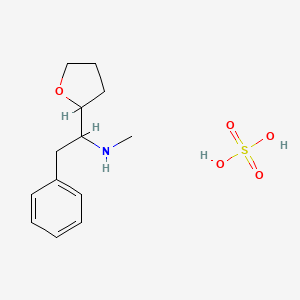 molecular formula C13H21NO5S B2620111 N-Methyl-1-(oxolan-2-yl)-2-phenylethanamine;sulfuric acid CAS No. 2247102-33-4