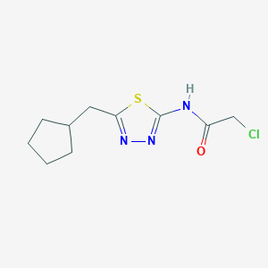 2-chloro-N-[5-(cyclopentylmethyl)-1,3,4-thiadiazol-2-yl]acetamide