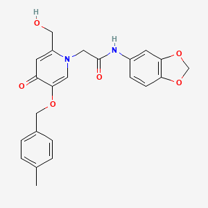 molecular formula C23H22N2O6 B2620135 N-(2H-1,3-benzodioxol-5-yl)-2-[2-(hydroxymethyl)-5-[(4-methylphenyl)methoxy]-4-oxo-1,4-dihydropyridin-1-yl]acetamide CAS No. 946380-76-3