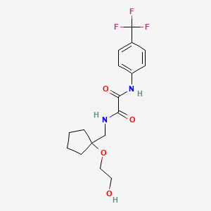 molecular formula C17H21F3N2O4 B2620149 N-{[1-(2-hydroxyethoxy)cyclopentyl]methyl}-N'-[4-(trifluoromethyl)phenyl]ethanediamide CAS No. 2185590-74-1