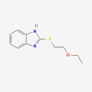 molecular formula C11H14N2OS B2620157 2-[(2-ethoxyethyl)sulfanyl]-1H-1,3-benzodiazole CAS No. 130049-70-6