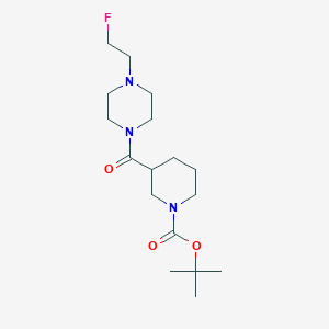 molecular formula C17H30FN3O3 B2620236 Tert-butyl 3-[4-(2-fluoroethyl)piperazine-1-carbonyl]piperidine-1-carboxylate CAS No. 2034517-14-9