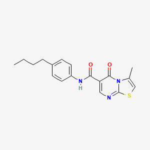 molecular formula C18H19N3O2S B2620245 N-(4-butylphenyl)-3-methyl-5-oxo-5H-[1,3]thiazolo[3,2-a]pyrimidine-6-carboxamide CAS No. 851945-02-3