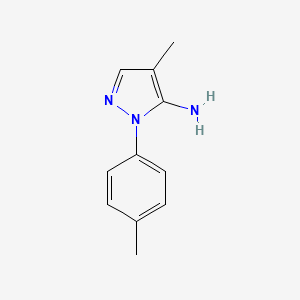 molecular formula C11H13N3 B2620282 4-Methyl-1-(4-methylphenyl)-1H-pyrazol-5-amine CAS No. 1448854-76-9