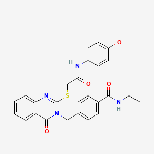 N-isopropyl-4-((2-((2-((4-methoxyphenyl)amino)-2-oxoethyl)thio)-4-oxoquinazolin-3(4H)-yl)methyl)benzamide
