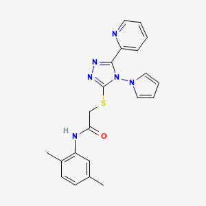 N-(2,5-dimethylphenyl)-2-{[5-(pyridin-2-yl)-4-(1H-pyrrol-1-yl)-4H-1,2,4-triazol-3-yl]sulfanyl}acetamide