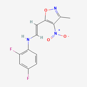 2,4-difluoro-N-[2-(3-methyl-4-nitro-5-isoxazolyl)vinyl]aniline