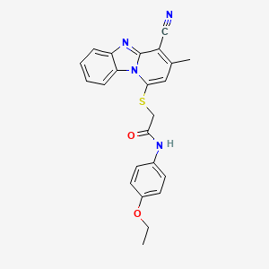 2-(4-cyano-3-methylpyrido[1,2-a]benzimidazol-1-yl)sulfanyl-N-(4-ethoxyphenyl)acetamide