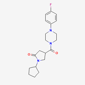 1-Cyclopentyl-4-(4-(4-fluorophenyl)piperazine-1-carbonyl)pyrrolidin-2-one