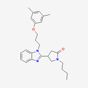 1-butyl-4-{1-[3-(3,5-dimethylphenoxy)propyl]-1H-benzimidazol-2-yl}pyrrolidin-2-one