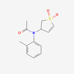 molecular formula C13H15NO3S B2620327 N-(1,1-dioxido-2,3-dihydrothiophen-3-yl)-N-(o-tolyl)acetamide CAS No. 838891-20-6