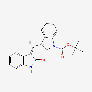 molecular formula C22H20N2O3 B2620347 tert-butyl 3-[(Z)-(2-oxo-1H-indol-3-ylidene)methyl]indole-1-carboxylate CAS No. 691858-16-9