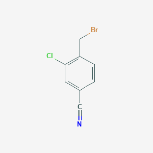 molecular formula C8H5BrClN B2620369 4-(Bromomethyl)-3-chlorobenzonitrile CAS No. 21924-83-4