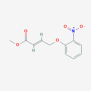 molecular formula C11H11NO5 B2620397 methyl (E)-4-(2-nitrophenoxy)-2-butenoate CAS No. 478064-21-0