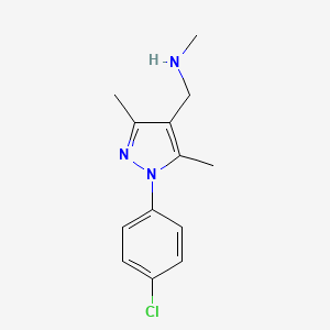 B2620409 {[1-(4-chlorophenyl)-3,5-dimethyl-1H-pyrazol-4-yl]methyl}(methyl)amine CAS No. 1292691-62-3