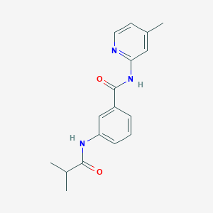 molecular formula C17H19N3O2 B262041 3-(2-METHYLPROPANAMIDO)-N-(4-METHYLPYRIDIN-2-YL)BENZAMIDE 