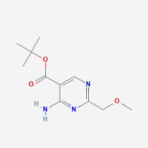 B2620410 Tert-butyl 4-amino-2-(methoxymethyl)pyrimidine-5-carboxylate CAS No. 2248355-28-2