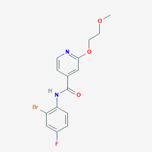 molecular formula C15H14BrFN2O3 B2620442 N-(2-bromo-4-fluorophenyl)-2-(2-methoxyethoxy)pyridine-4-carboxamide CAS No. 2034390-12-8