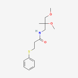 molecular formula C15H23NO3S B2620456 N-(2,3-dimethoxy-2-methylpropyl)-3-(phenylthio)propanamide CAS No. 2034540-32-2