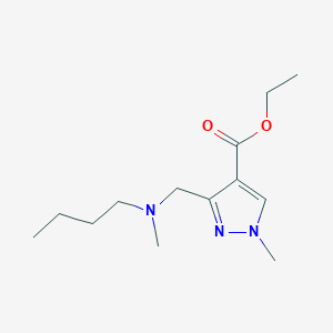 molecular formula C13H23N3O2 B2620478 ethyl 3-{[butyl(methyl)amino]methyl}-1-methyl-1H-pyrazole-4-carboxylate CAS No. 1975117-75-9