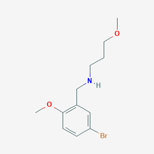 molecular formula C12H18BrNO2 B262049 N-(5-bromo-2-methoxybenzyl)-3-methoxypropan-1-amine 