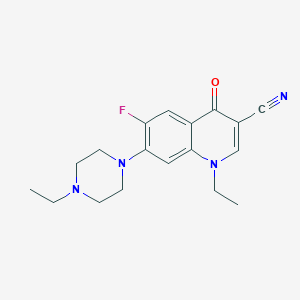 molecular formula C18H21FN4O B2620558 1-Ethyl-7-(4-ethylpiperazin-1-yl)-6-fluoro-4-oxoquinoline-3-carbonitrile CAS No. 1359864-69-9