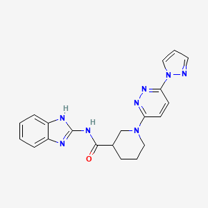 1-(6-(1H-pyrazol-1-yl)pyridazin-3-yl)-N-(1H-benzo[d]imidazol-2-yl)piperidine-3-carboxamide
