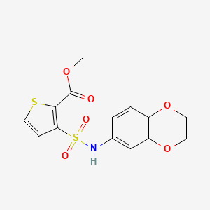 Methyl 3-(2,3-dihydro-1,4-benzodioxin-6-ylsulfamoyl)thiophene-2-carboxylate