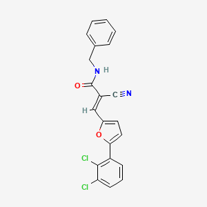 (2E)-N-benzyl-2-cyano-3-[5-(2,3-dichlorophenyl)furan-2-yl]prop-2-enamide