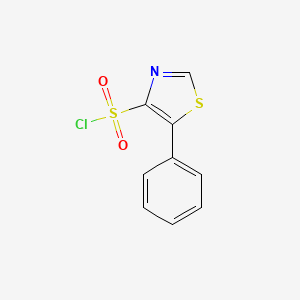 molecular formula C9H6ClNO2S2 B2620787 5-Phenyl-1,3-thiazole-4-sulfonyl chloride CAS No. 2230803-76-4