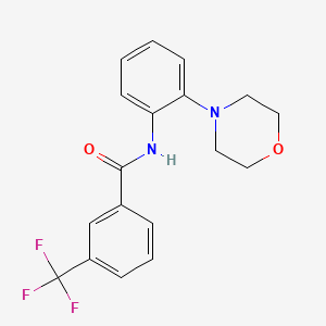 molecular formula C18H17F3N2O2 B2620800 N-[2-(morpholin-4-yl)phenyl]-3-(trifluoromethyl)benzamide CAS No. 303151-32-8
