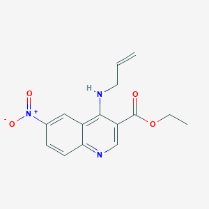 molecular formula C15H15N3O4 B2620814 Ethyl 4-(allylamino)-6-nitro-3-quinolinecarboxylate CAS No. 478248-30-5